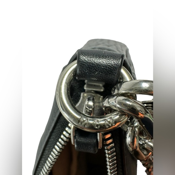 MCM Michael Cromer Delmy Visetos Mini signature black shoulder bag chain - Picture 14 of 16